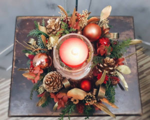 聖誕貴族松蠟燭花圈