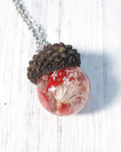 Flower Acorn - Epoxy/UV Resin Art